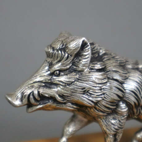Silberfigur "Wildschwein" - 835er Silber (unter de… - photo 4