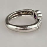 Rubin-Diamant-Goldring - Rodney Rayner, Weißgold 7… - фото 3