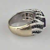 Ausgefallener 18K-Diamant-/Amethystring - Gelb-/We… - Foto 5