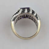 Ausgefallener 18K-Diamant-/Amethystring - Gelb-/We… - Foto 7