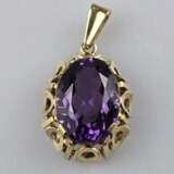 14K-Amethystanhänger - Gelbgold 585/000, Öse geste… - photo 1