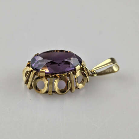 14K-Amethystanhänger - Gelbgold 585/000, Öse geste… - photo 3