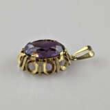 14K-Amethystanhänger - Gelbgold 585/000, Öse geste… - photo 3