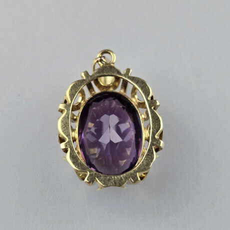 14K-Amethystanhänger - Gelbgold 585/000, Öse geste… - photo 4