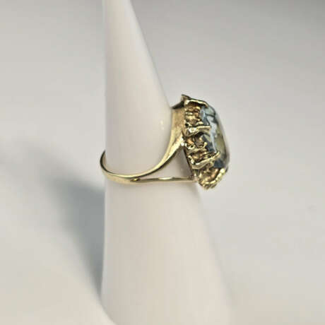 14K-Aquamarinring - Gelbgold 585/000, gestempelt, … - фото 3