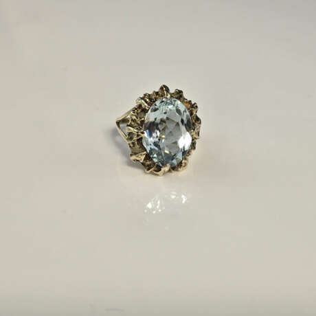 14K-Aquamarinring - Gelbgold 585/000, gestempelt, … - фото 4