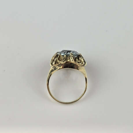 14K-Aquamarinring - Gelbgold 585/000, gestempelt, … - фото 7