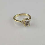Diamantring - Gelbgold 750/000, zentraler naturbra… - photo 3