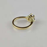 Diamantring - Gelbgold 750/000, zentraler naturbra… - photo 5