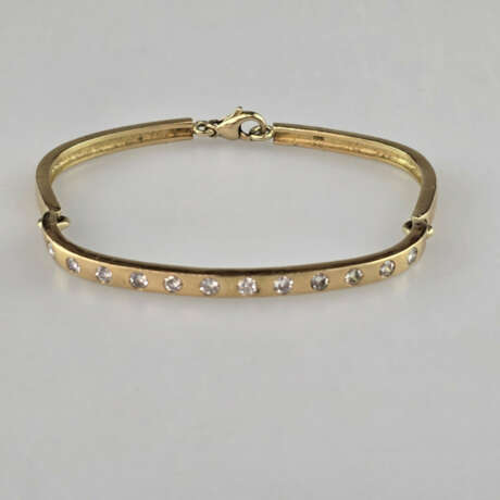 Goldarmband mit Diamantbesatz - Gelbgold 585/000, … - photo 1
