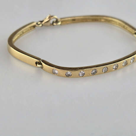 Goldarmband mit Diamantbesatz - Gelbgold 585/000, … - photo 3