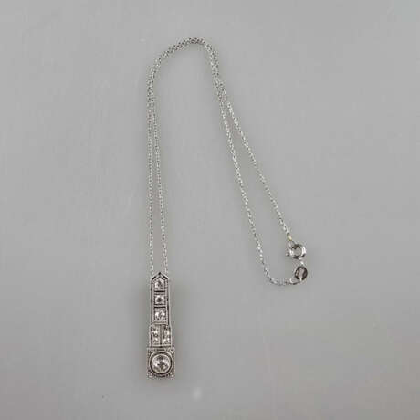 Art Déco-Collierkette mit Diamanten - Anhänger / K… - фото 3