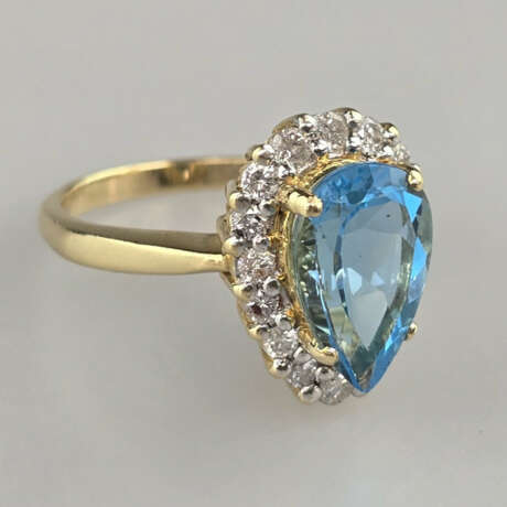 Prunkvoller Topasring mit Diamanten- Gelbgold 750/… - photo 1