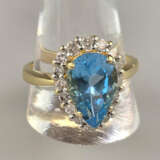 Prunkvoller Topasring mit Diamanten- Gelbgold 750/… - photo 2