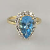 Prunkvoller Topasring mit Diamanten- Gelbgold 750/… - photo 3