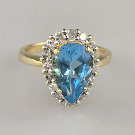 Prunkvoller Topasring mit Diamanten- Gelbgold 750/… - photo 3