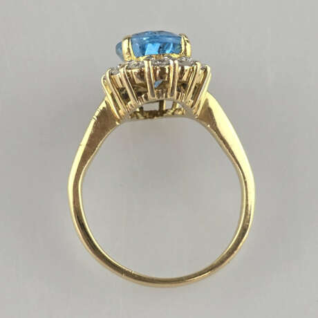 Prunkvoller Topasring mit Diamanten- Gelbgold 750/… - photo 5