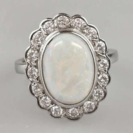 Opal-/Diamantring - Weißgold 585/000 (14 K), geste… - photo 1