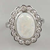 Opal-/Diamantring - Weißgold 585/000 (14 K), geste… - photo 1