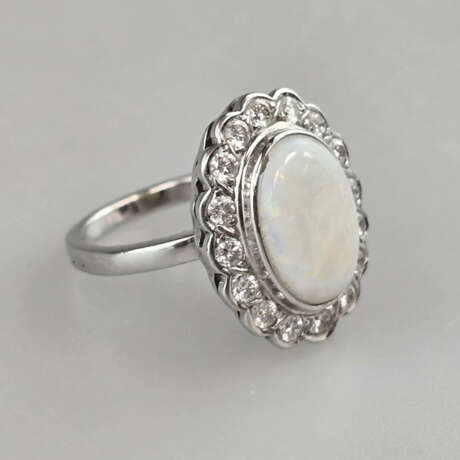 Opal-/Diamantring - Weißgold 585/000 (14 K), geste… - photo 2