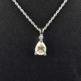 Diamantanhänger (18K) an zarter Kette - Weißgold 7… - photo 3