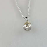 Diamantanhänger (18K) an zarter Kette - Weißgold 7… - photo 5