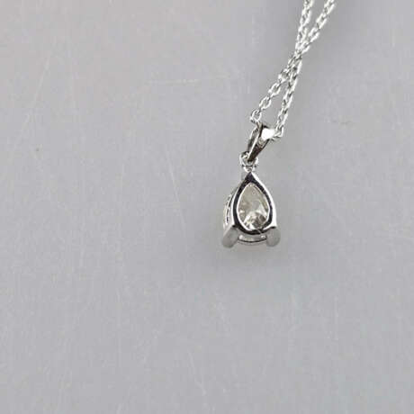 Diamantanhänger (18K) an zarter Kette - Weißgold 7… - photo 6