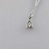 Diamantanhänger (18K) an zarter Kette - Weißgold 7… - photo 6
