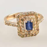 Saphirring mit Diamanten in Roségold - Roségold 58… - фото 4