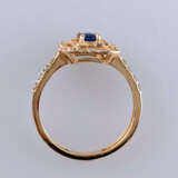 Saphirring mit Diamanten in Roségold - Roségold 58… - фото 5