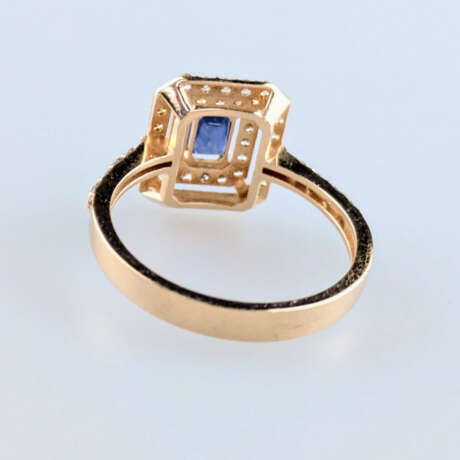 Saphirring mit Diamanten in Roségold - Roségold 58… - фото 6