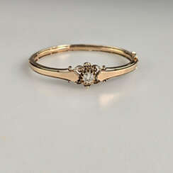 Antike 14K-Armspange mit Solitärbesatz - Roségold …