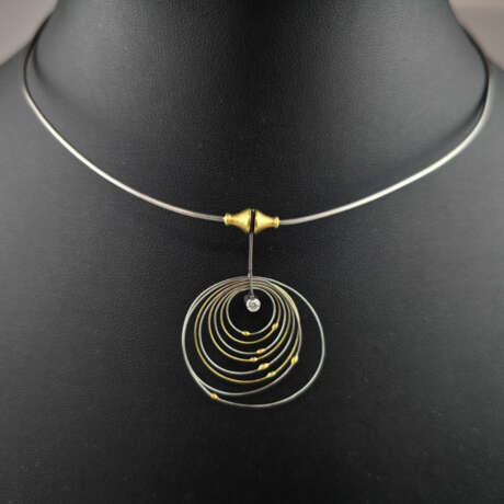 Design-Reifcollier mit Platin und Gold - Goldschmi… - фото 2