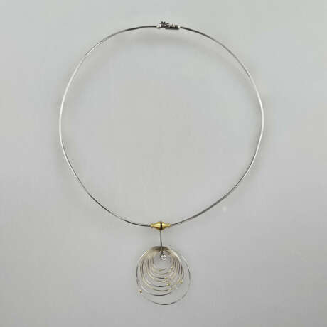 Design-Reifcollier mit Platin und Gold - Goldschmi… - фото 3