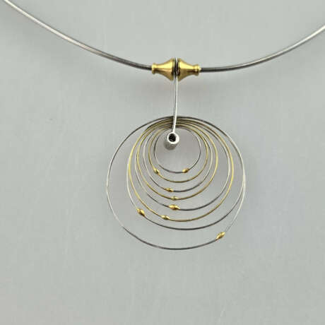 Design-Reifcollier mit Platin und Gold - Goldschmi… - фото 5