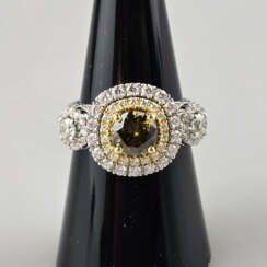 Prächtiger 18K-Goldring mit üppigem Diamantenbesat…