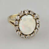 Opalring mit Diamanten- Gelbgold 585/000 (14 K), g… - photo 1