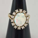 Opalring mit Diamanten- Gelbgold 585/000 (14 K), g… - photo 2