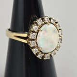 Opalring mit Diamanten- Gelbgold 585/000 (14 K), g… - photo 3