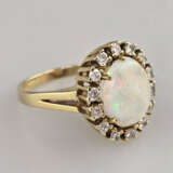 Opalring mit Diamanten- Gelbgold 585/000 (14 K), g… - photo 4