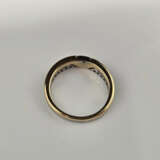 Schmaler 18K-Bandring mit Diamanten - Gelbgold 750… - photo 5