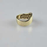 14K-Diamantring - Gelbgold 585/000, gestempelt, gl… - Foto 3