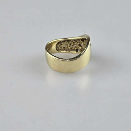 14K-Diamantring - Gelbgold 585/000, gestempelt, gl… - Foto 3