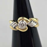 18K-Diamantring - Gelb-/Weißgold 750/000 (18K), ge… - photo 1