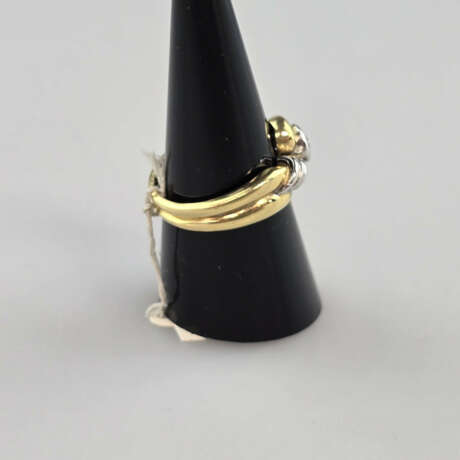 18K-Diamantring - Gelb-/Weißgold 750/000 (18K), ge… - photo 2