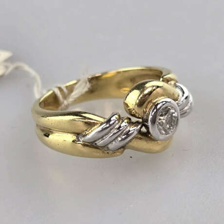 18K-Diamantring - Gelb-/Weißgold 750/000 (18K), ge… - photo 4