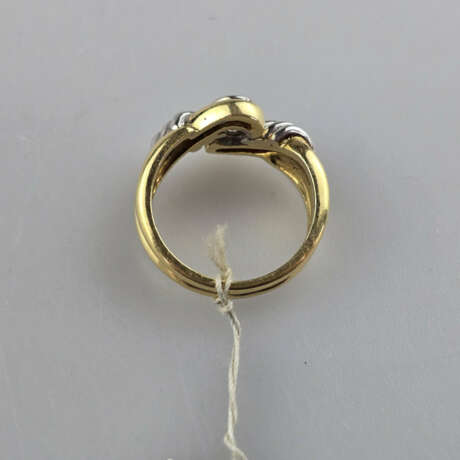 18K-Diamantring - Gelb-/Weißgold 750/000 (18K), ge… - photo 6