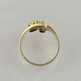Saphirring mit Diamanten - Gelbgold 585/000 (14K),… - Foto 5