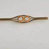 Stabbrosche mit Diamantbesatz- Gelb-/Rotgold 585/0… - photo 1