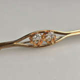 Stabbrosche mit Diamantbesatz- Gelb-/Rotgold 585/0… - photo 2